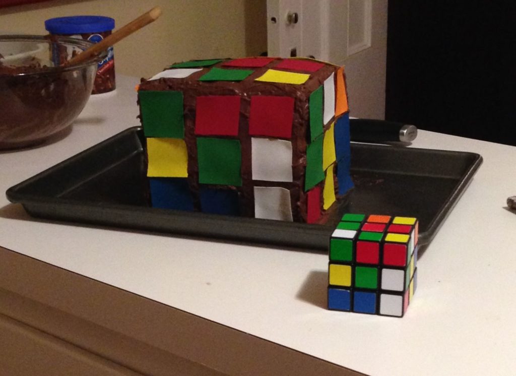 Rubik's Cube Cake